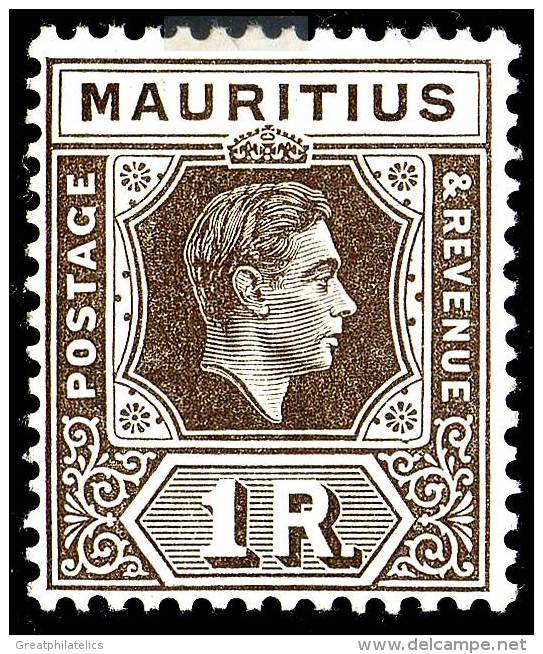 MAURITIUS 1943 KING George VI 1R SG#260 CV.29,00£ VF OG LH  (DEL03) - Mauritius (...-1967)
