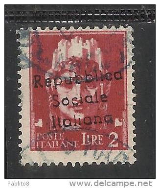 EMISSIONI LOCALI TERAMO 1944 SOPRASTAMPATO D´ ITALIA ITALY OVERPRINTED  LIRE 2  ANNULLATO USED - Ortsausgaben/Autonome A.