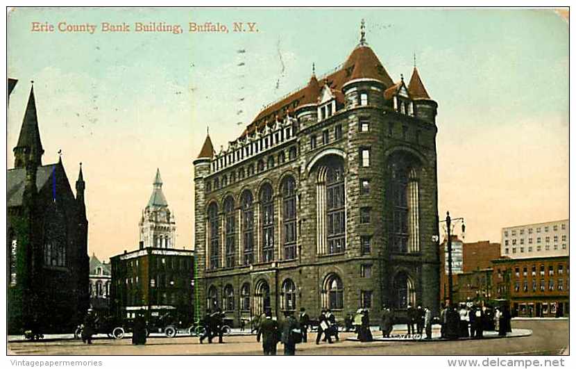 209701-New York, Buffalo, Erie County Bank Building, 1911 PM, Valentine & Sons No 210,788 - Buffalo