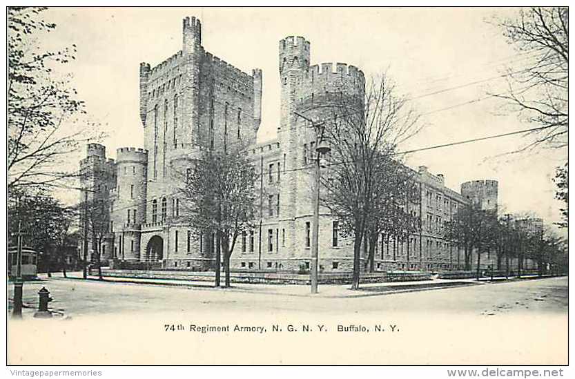 209731-New York, Buffalo, 74th Regiment Armory, Buffalo News Co No 566 - Buffalo