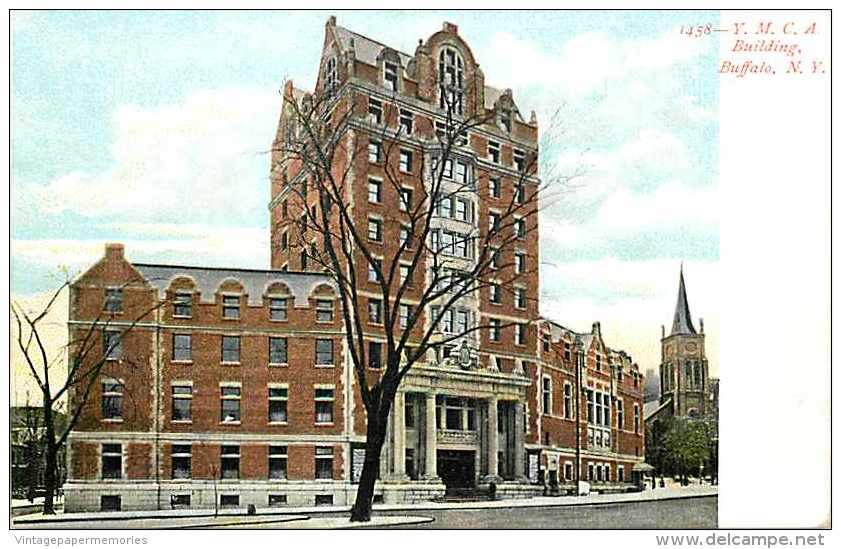 209745-New York, Buffalo, YMCA Building, Souvenir Post Card Co No 1458 - Buffalo