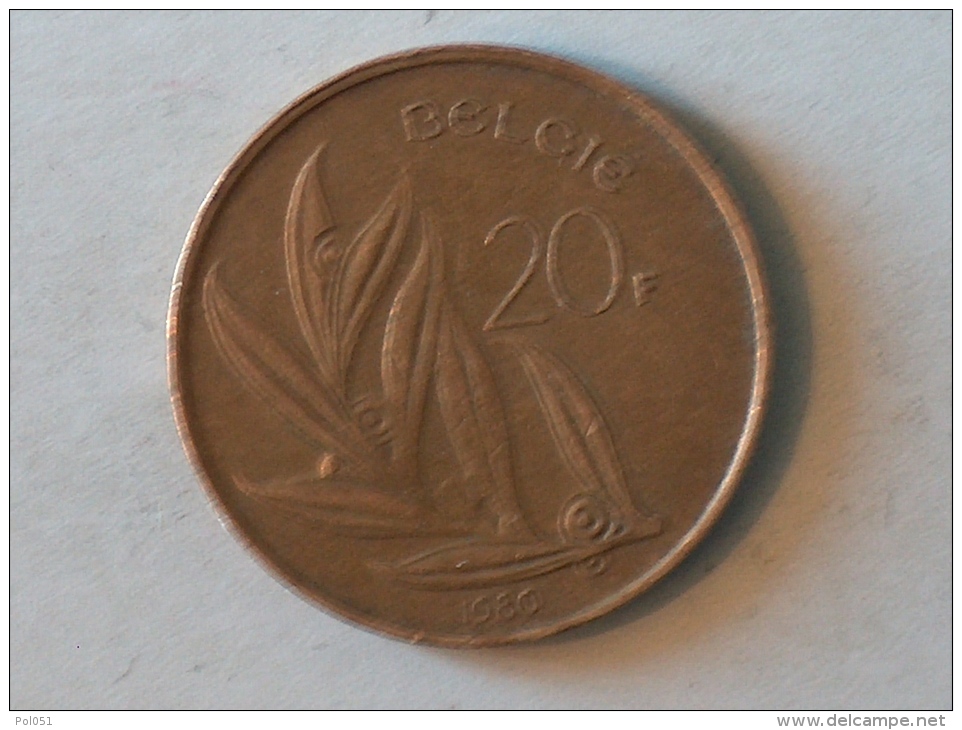 Belgique 20 Francs Belgie 1980 - 20 Francs