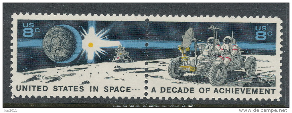 USA 1971 Scott  # 1434-1535 Pair.  Space Achievement Decade Issue, MNH (**) - Neufs