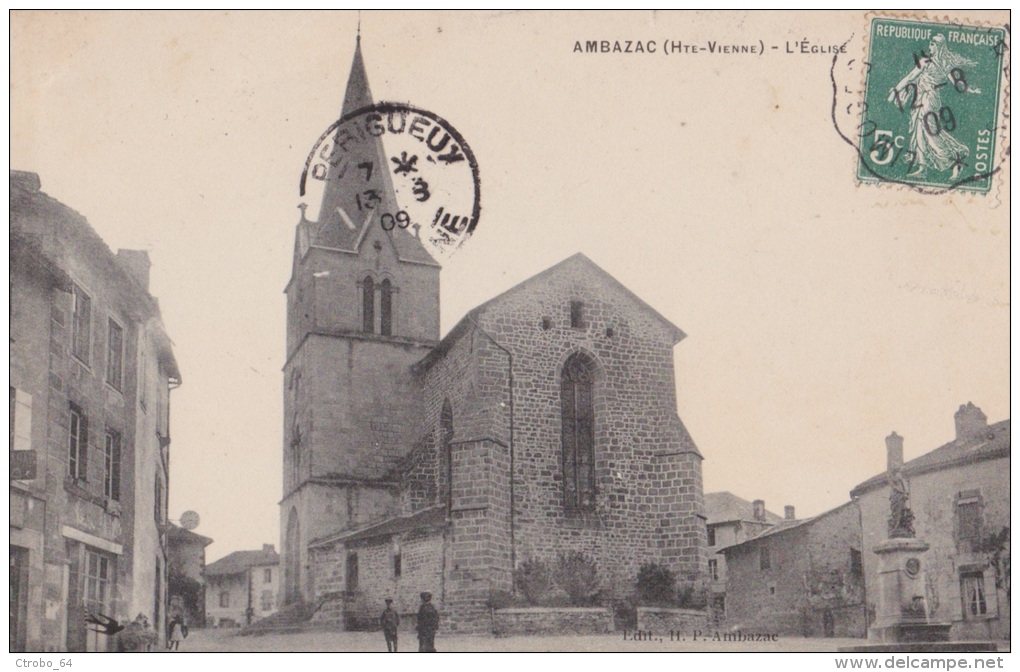 CPA 87 AMBAZAC - L'église - Ambazac