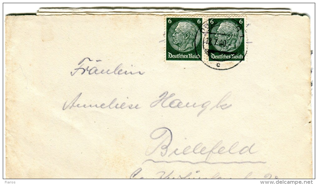 Germany-Military Postal History- Cover Posted By Luftwaffe Post [Fieldpost L20648, Can.12.7.1940] To Duisburg- W/ Letter - Andere & Zonder Classificatie