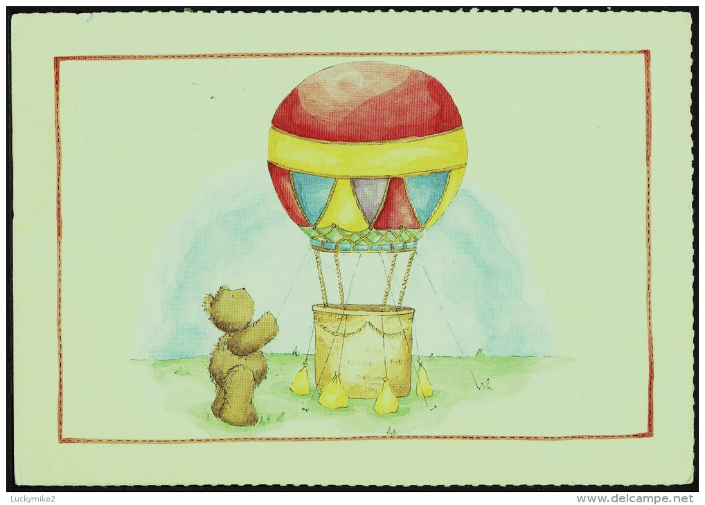 "Teddy Bear About To Have A Balloon Ride",   Posted 2000. - Fairy Tales, Popular Stories & Legends