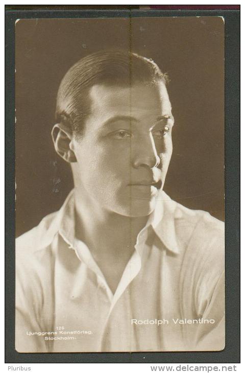 RUDOLPH VALENTINO , SWEDISH ISSUE  , OLD POSTCARD, O - Attori