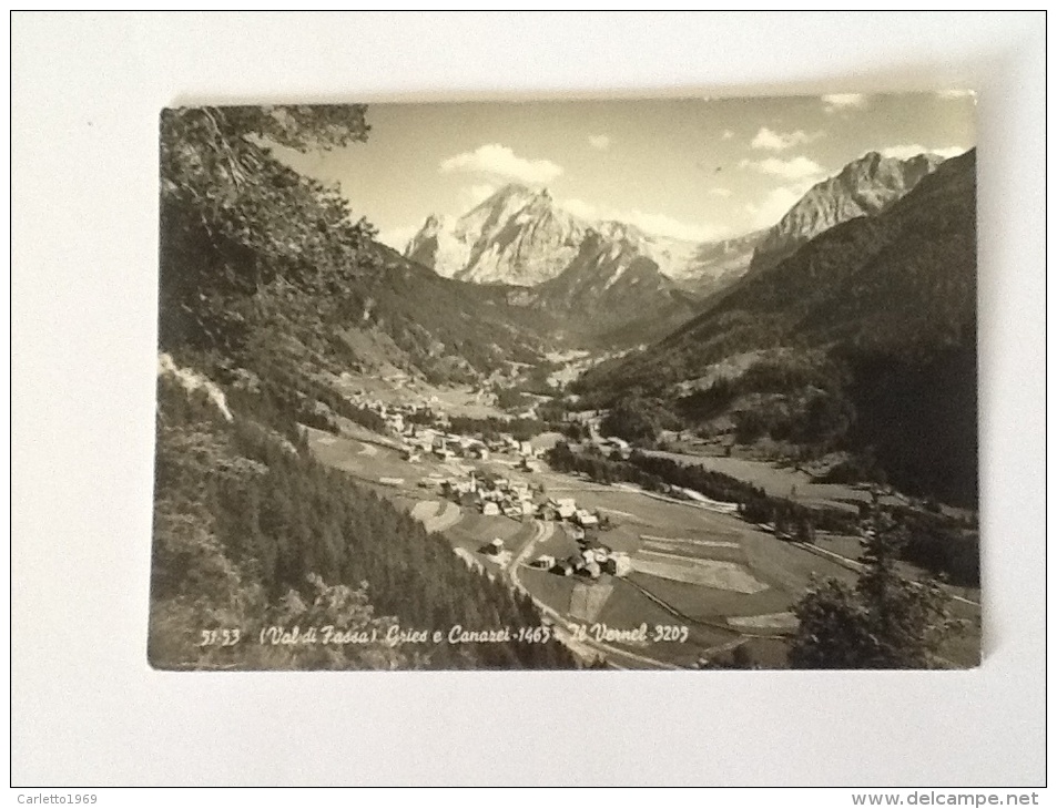 VAL DI FASSA GREIS E CANAZEI VIAGGIATA DEL 1959 - Trento