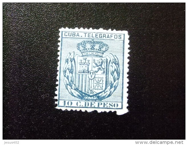 CUBA 1896 ESCUDO DE ESPAÑA  Edifil Nº 82  * MH   Yvert Nº 79 * MH SELLO DE TELEGRAFOS - Cuba (1874-1898)