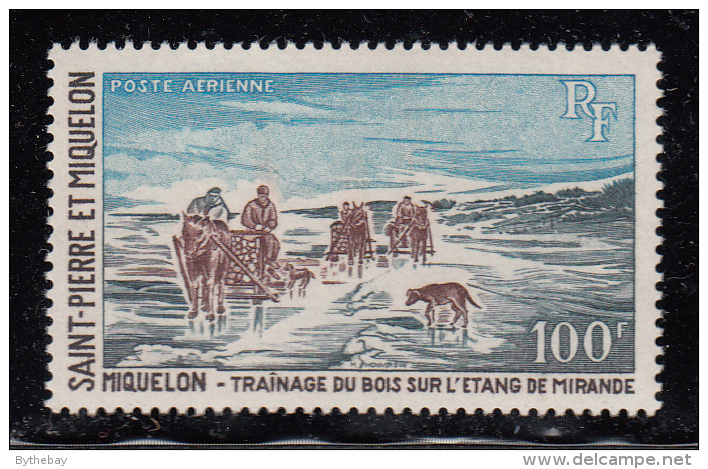 St Pierre Et Miquelon 1969 MNH S C42 100fr Gathering Driftwood On Mirande Beach - Neufs