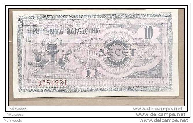 Macedonia - Banconota Non Circolata Da 10 Dinari P-1a - 1992 - Macedonia Del Nord