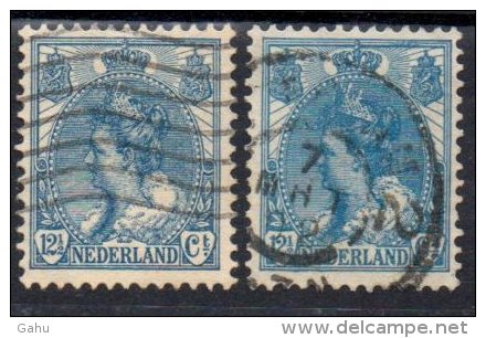 Pays Bas ; Nederland ; 1898 ;n° Y: 54 X2 ; Ob ; " 2 Teintes " ; Cote Y :  E. - Oblitérés