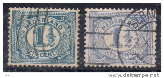 Pays Bas ; Nederland ; 1899 ;n° Y: 67-67a ; Ob ; " 2 Teintes " ; Cote Y : 1.70 E. - Oblitérés