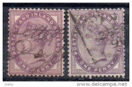 Grande Bretagne ; Great Britain ; 1881 ;n° Y: 73 X2 ; Ob ; " 2 Teintes " ; Cote Y : 2.00 E. - Non Classificati