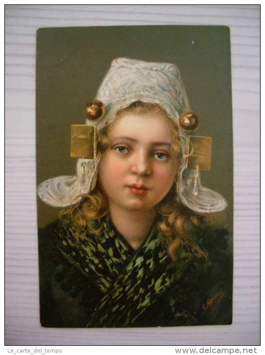 Cartolina Illustrata BAMBINA Costume Tipico. 1915 - Costumi