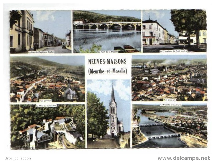 Neuves-Maions, 8 Vues, 1971, Rue Du Capitaine Caillon, Pont, Vue Générale, Mine Du Val De Fer, église, Carrefour... - Neuves Maisons