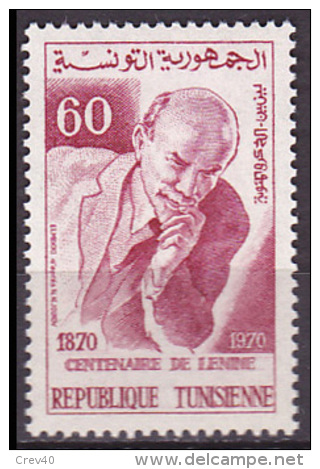 Timbre Neuf ** N° 685(Yvert) Tunisie 1970 - Lénine - Tunesien (1956-...)