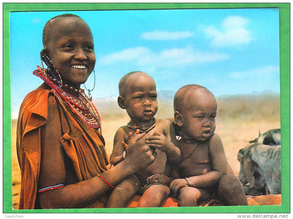 ZAMBIE - MERE MASAÏ Avec SES ENFANTS - Carte De 1968 - Zambia