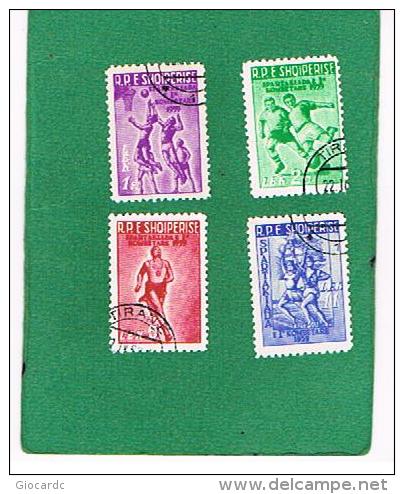 ALBANIA  -  SG 628.631 -  1959 1^ NATIONAL SPARTACIST GAMES  (COMPLET SET OF 4)     -   USED - Albania