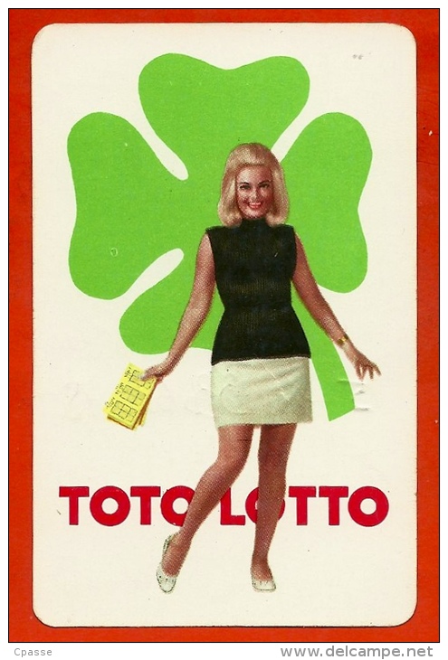 En L´ état Petit Calendrier Publicitaire 1969 - "Toto Lotto" Loto Loterie Femme Sexy Trèfle - PUB Publicité (Hongrie) - Petit Format : 1961-70