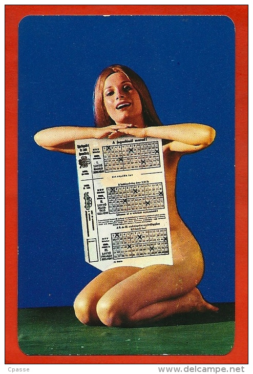 Petit Calendrier Publicitaire 1973 - (Lotto Toto) Loto Loterie Erotique Sexy Pin-Up - PUB Publicité (Hongrie) - Petit Format : 1971-80