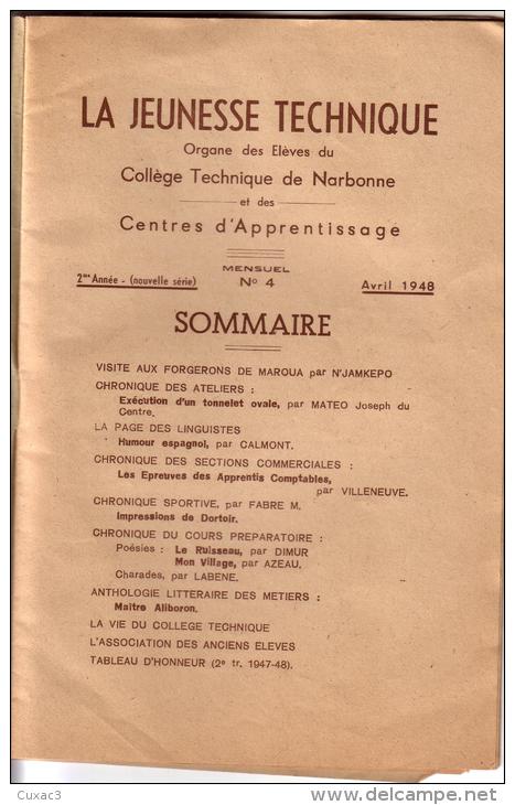 11 -narbonne - La Jeunesse Technique - Collegue Technique De Narbonne - Avril 1948 - Andere Pläne