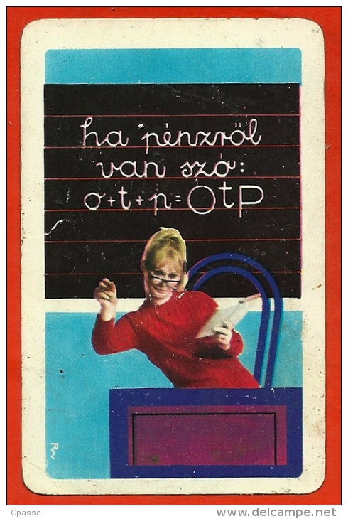 En L´ état Petit Calendrier Publicitaire 1971 Institutrice Maîtresse D´ Ecole - PUB Publicité (Hongrie) - Petit Format : 1971-80