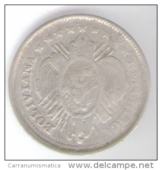 BOLIVIA 20 CENTAVOS 1887 AG - Bolivië