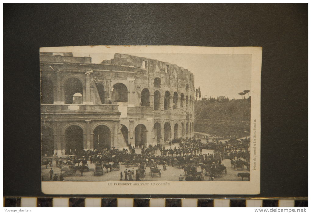 CP, événements, Italie, Rome, Roma,  Le Président Arrivant Au Colisée - Autres & Non Classés