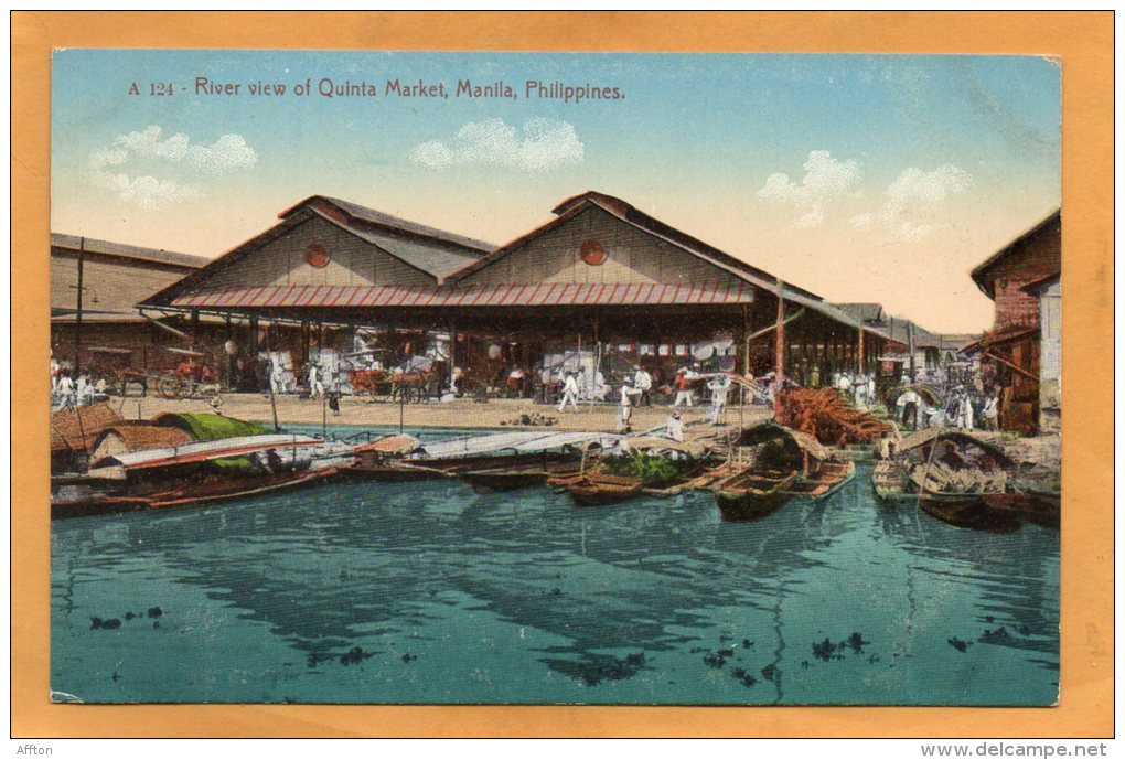 Quinta Market  Manila 1905 Philippines Postcard - Filipinas