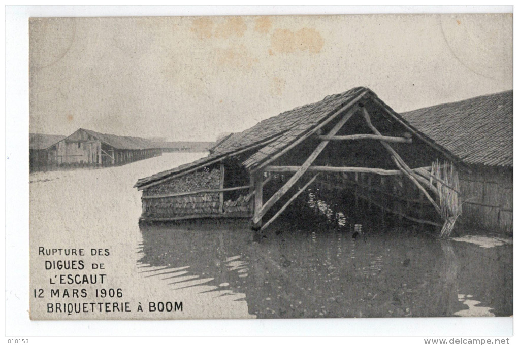 Boom:Briquetterie à Boom;Rupture Des Digues De L'Escaut 12 Mars 1906 - Boom