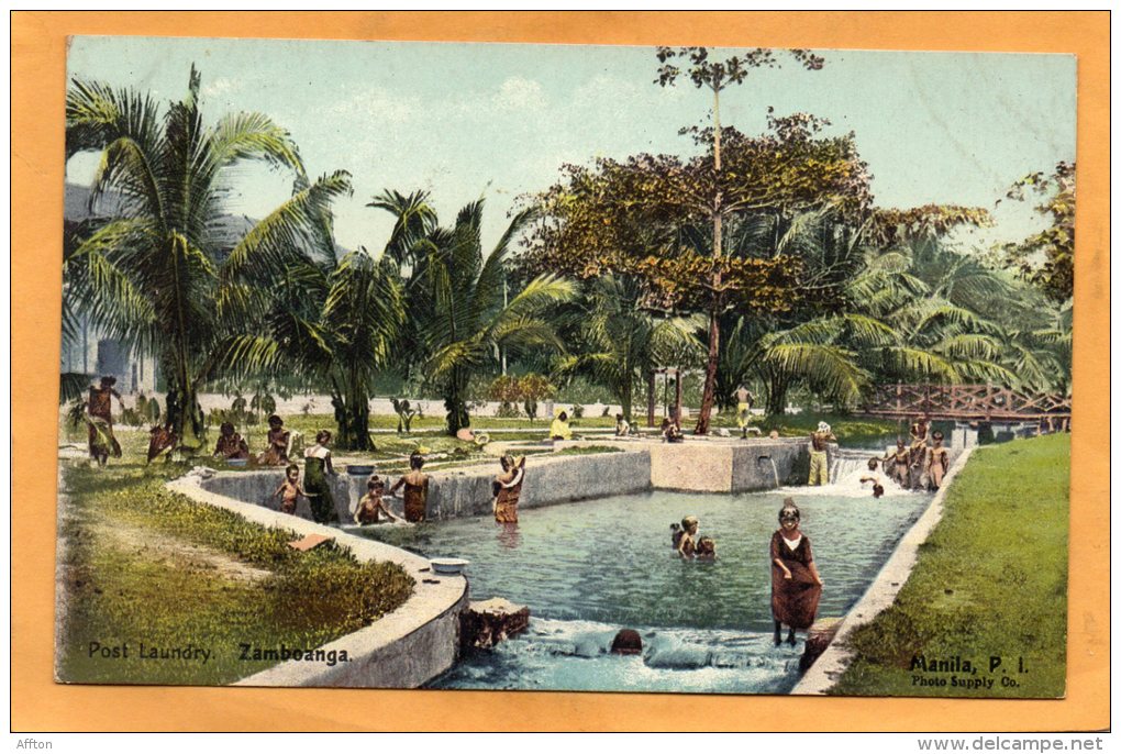 Post Laundry Zamboanga  Manila 1905 Philippines Postcard - Philippines