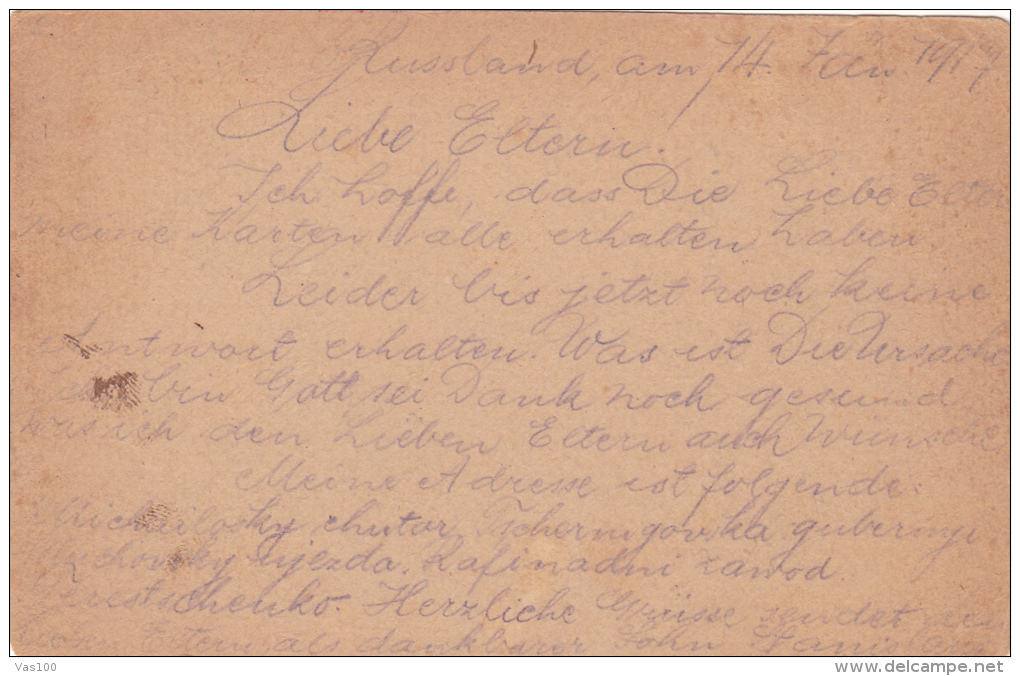 WW1, CENSURED LETTER FROM THE FRONT,1917,RUSSIA - Lettres & Documents