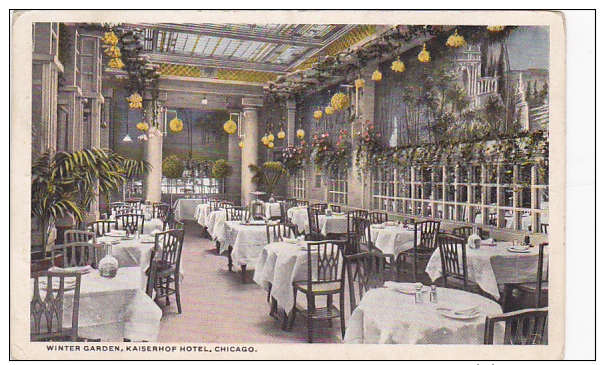 Winter Garden , Kaiserhof Hotel , CHICAGO , Illinois , PU-1916 - Chicago