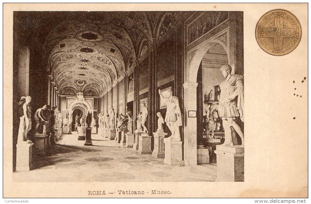 [DC8976] ROMA -VATICANO - MUSEO  -CARTOLINA COMMEMORATIVA -  Old Postcard - Musei