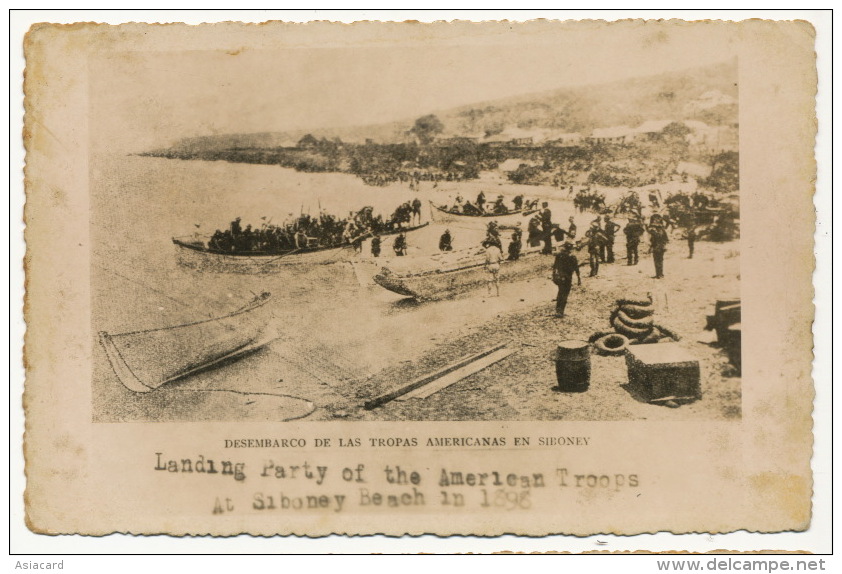 America Spanish War 1898 Landing A. Troops Siboney Desembarco Tropas Americanas - Cuba