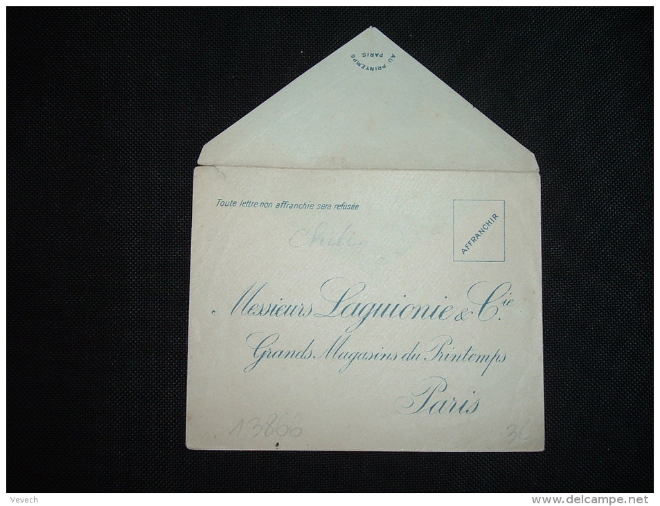 LETTRE PRE-IMPRIMEE MESSIEURS LAGUIONIE &amp; CIE / GRANDS MAGASINS DU PRINTEMPS / PARIS - 1921-1960: Période Moderne