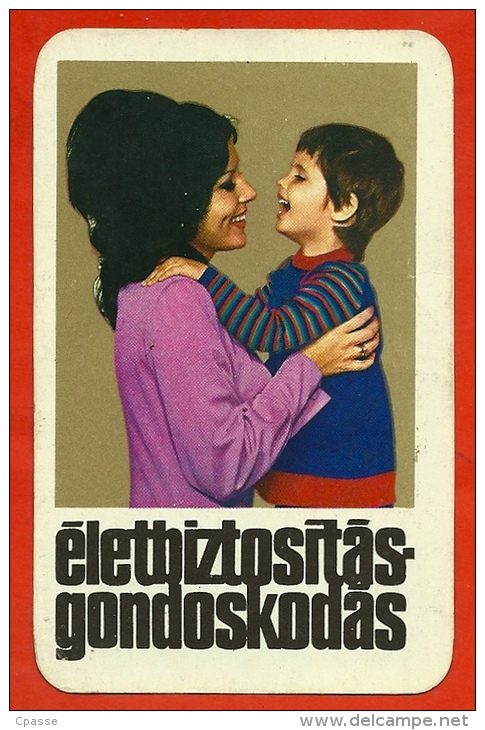 Petit Calendrier Publicitaire 1974 Femme Et Enfant - PUB Publicité (Hongrie) - Petit Format : 1971-80