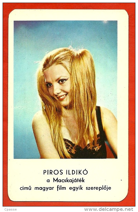 Petit Calendrier Publicitaire 1973 - (Actrice Cinéma) Piros Ildiko - PUB Publicité (Hongrie) Blonde Coiffure - Small : 1971-80