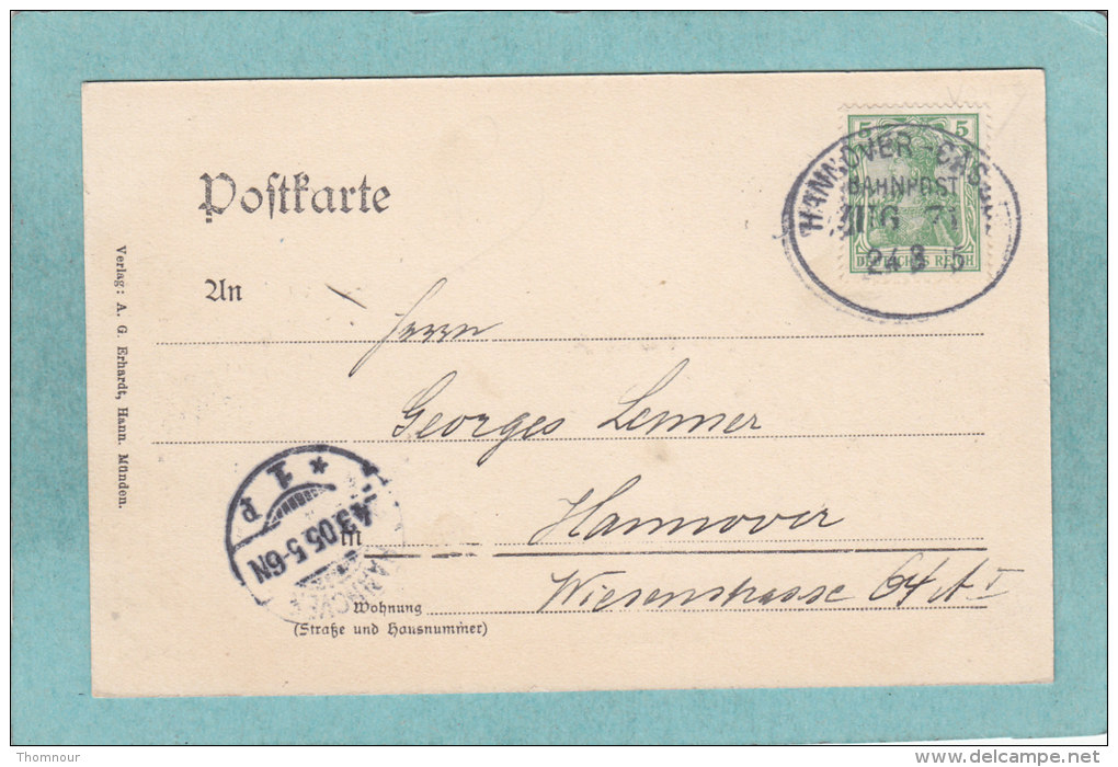 HANN .  MÜNDEN .  -  DER  WESERSTEIN  -  1905  -  CARTE PRECURSEUR  - - Hannoversch Muenden