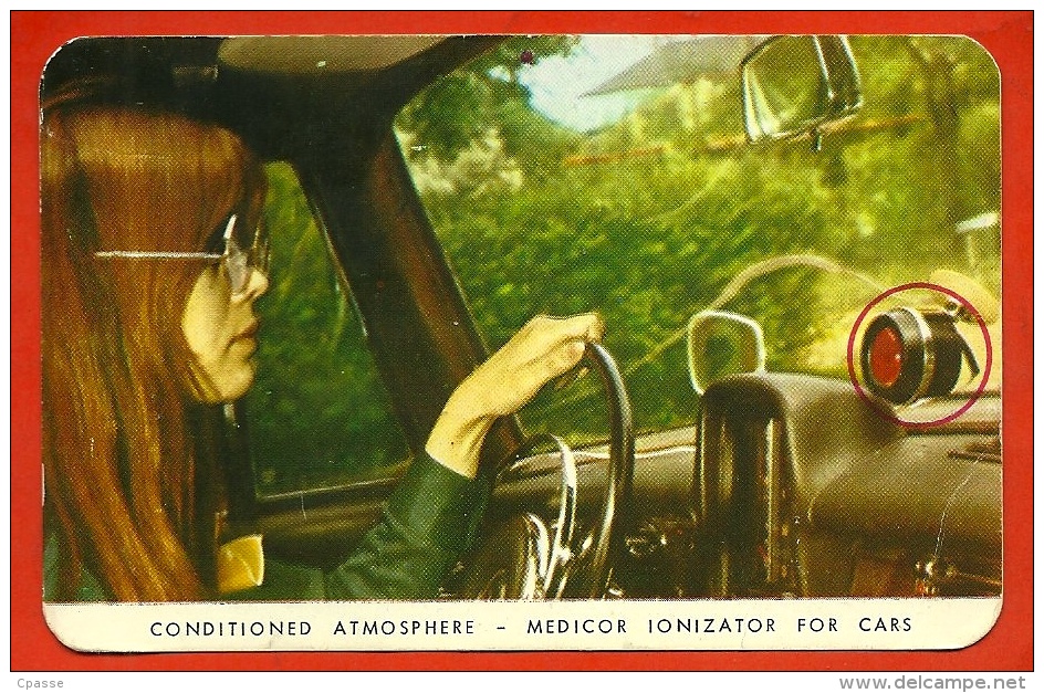 Petit Calendrier Publicitaire 1972 - Ionisateur Air Conditionné Auto Voiture Car - PUB Publicité (Medicor Hongrie) - Klein Formaat: 1971-80