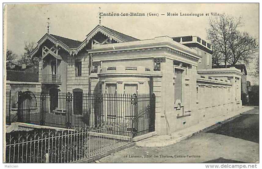 Gers -ref 121- Castera Les Bains - Musee Lannelongue Et Villa  -carte Bon Etat   - - Castera