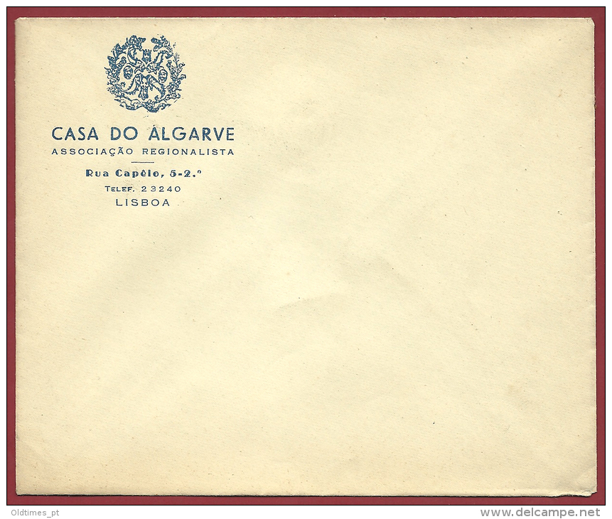 PORTUGAL - LISBOA - CASA DO ALGARVE - ASSOCIACAO REGIONALISTA - 1950 ORIGINAL ENVELOPE - Portugal