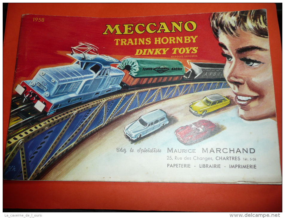 Rare Livret Ancien Catalogue MECCANO Trains HORNBY DINKY TOYS, Pièces, 1958, Tarifs - Jouets Anciens