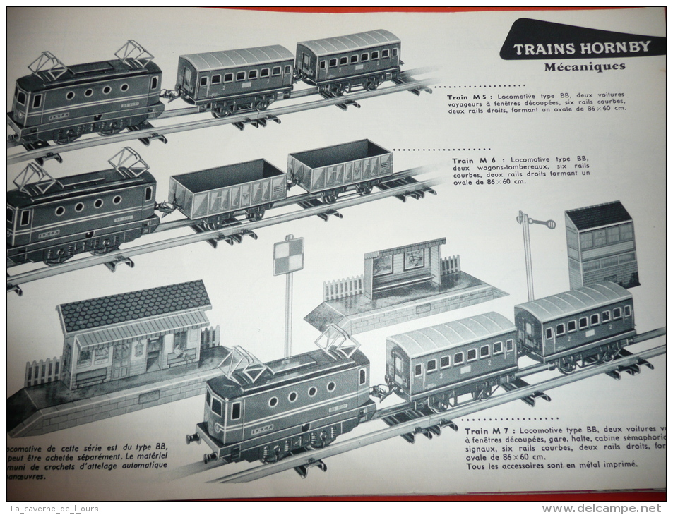 Rare livret ancien catalogue MECCANO Trains HORNBY DINKY TOYS, pièces, 1958, tarifs