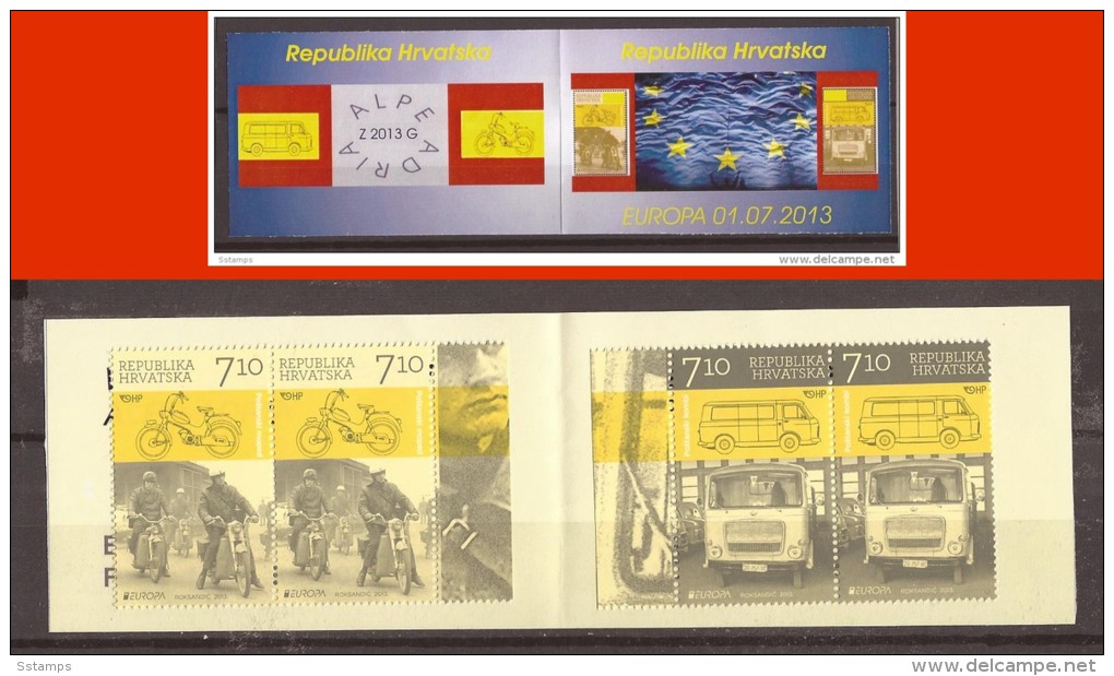 2013 X EUROPA CEPT HRVATSKA CROAZIA KROATIEN ALPE ADRIA CROAZIA IN EUROPA BOOKLET TYP I  OFFER LIMITED MNH - 2013