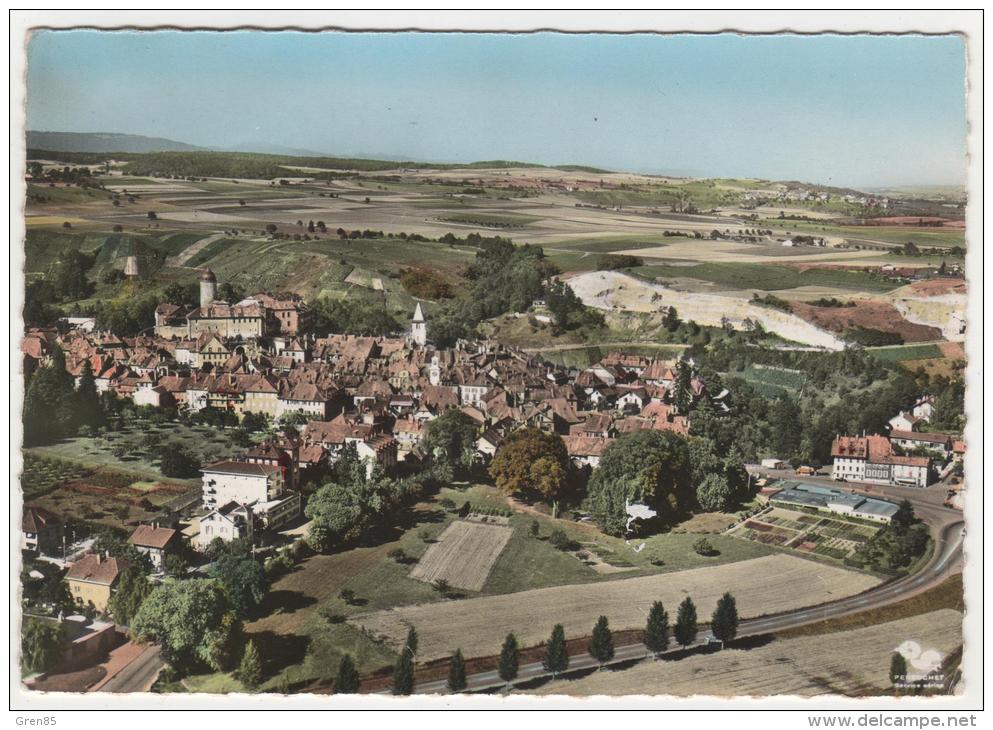 BELLE CPSM COLORISEE EN AVION AU DESSUS DE... AUBONNE, VUE AERIENNE, CANTON DE VAUD, SCHWEIZ, SUISSE - Aubonne