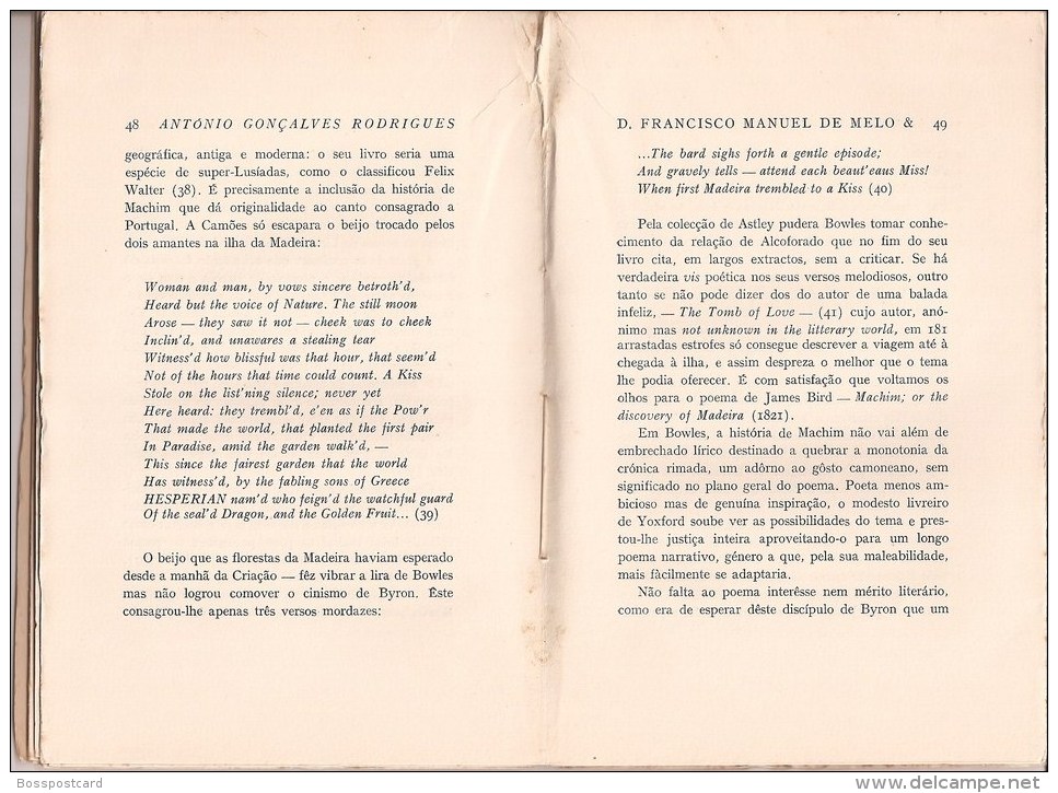 Madeira - Funchal - D. Francisco Manuel De Melo E O Descobrimento Da Madeira (A Lenda De Machim), 1935 - Old Books