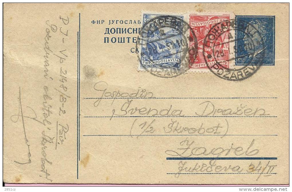 Carte Postale - Požarevac, 1952., Yugoslavia - Brieven En Documenten