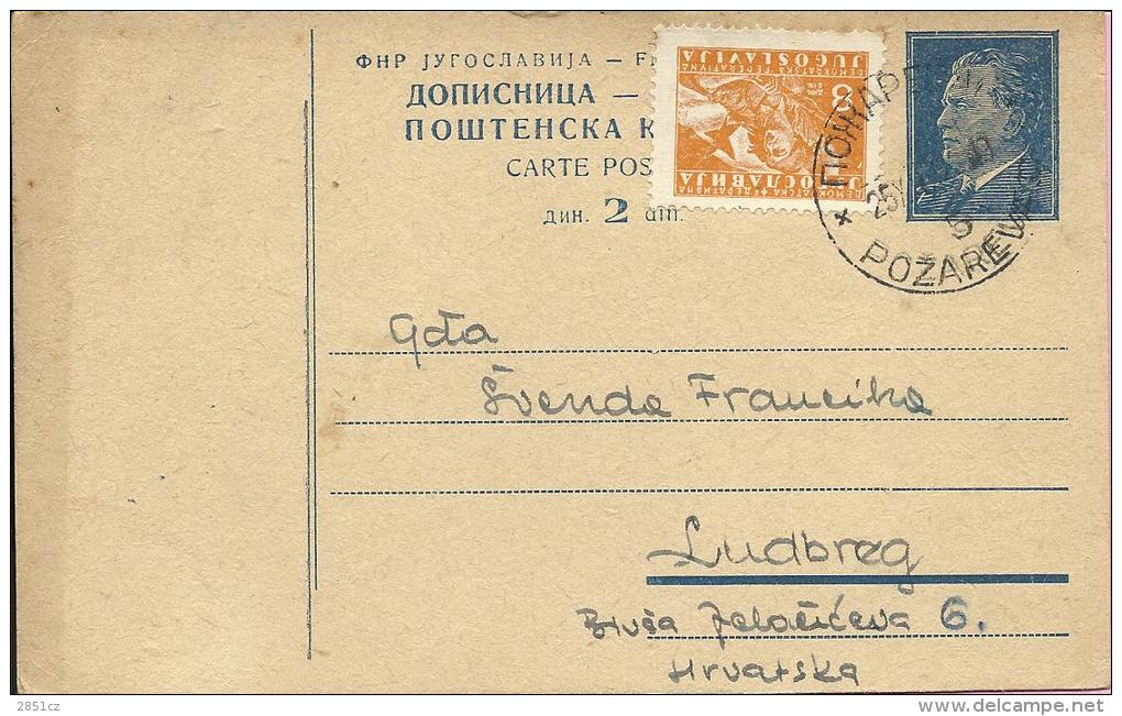 Carte Postale - Požarevac, 1952., Yugoslavia - Brieven En Documenten